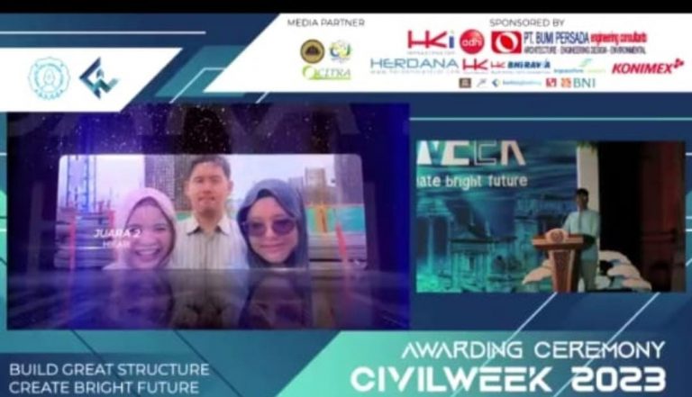 Tim Mahasiswa Teknik Sipil FPTK UPI Raih Juara 2 di National Geotechnic Competition Civil Week UNS 2023