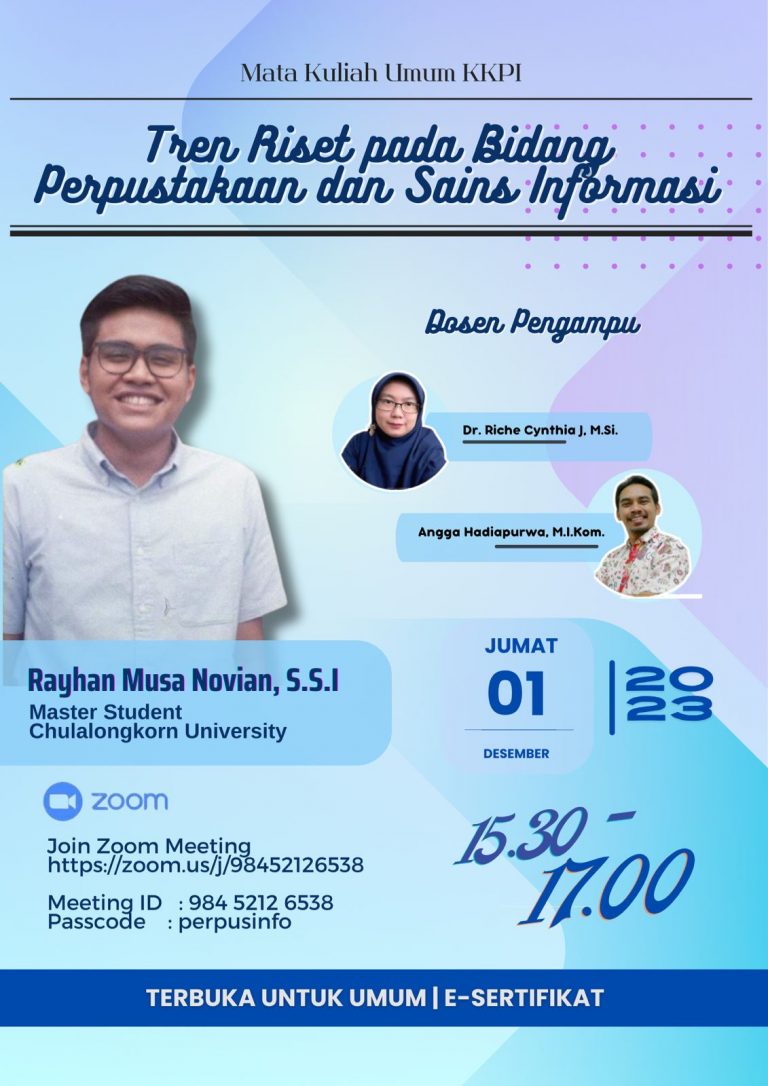 Tren Riset Terkini Bidang Perpustakaan dan Informasi