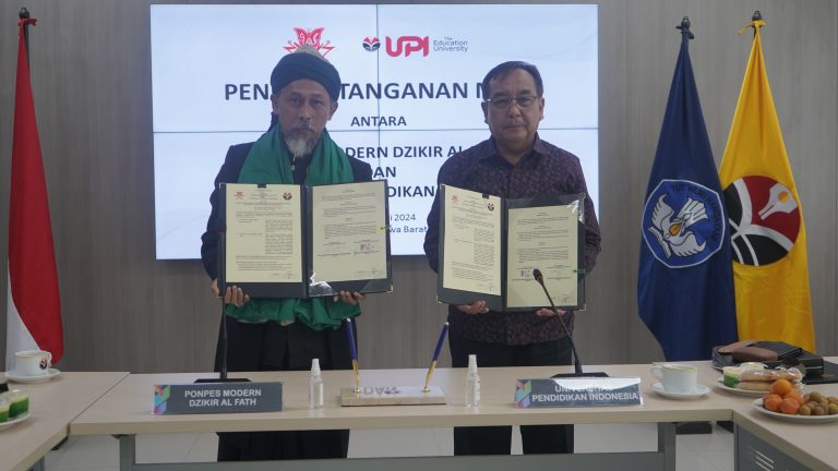 Rektor UPI Menandatangani MoU Kerja Sama dengan Pondok Pesantren Modern Dzikir Al-Fath