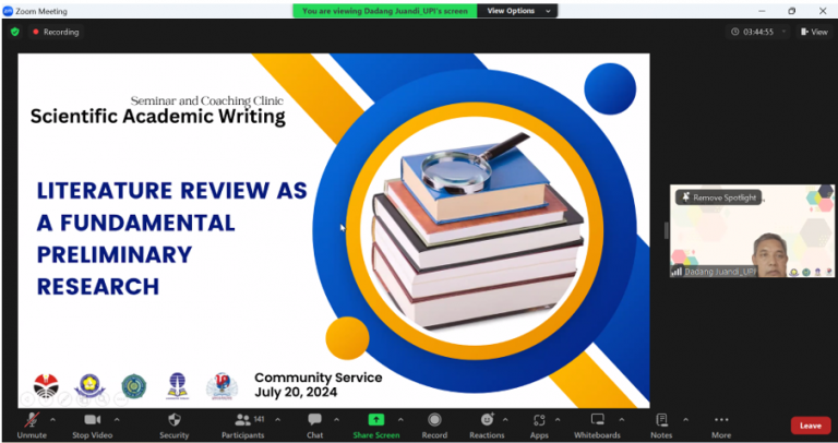 Seminar and Coaching Clinic of Scientific Writing Article
