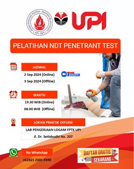 Prodi Pendidikan Teknik Mesin FPTI UPI dan Asosiasi PengelasanIndonesia Cabang Jawa Barat Selenggarakan Pengabdian KepadaMasyarakat Berbasis Kepakaran Bidang Ilmu