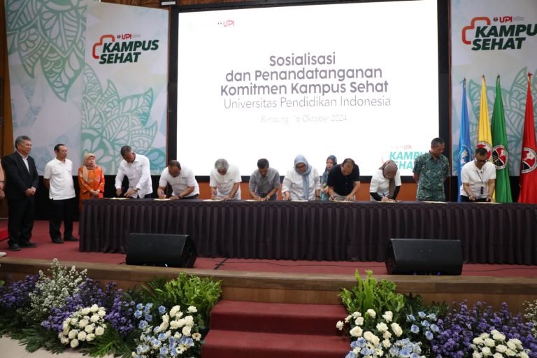 Universitas Pendidikan Indonesia Sosialisasikan Program Kampus Sehat dan Tandatangani Komitmen Kampus Sehat