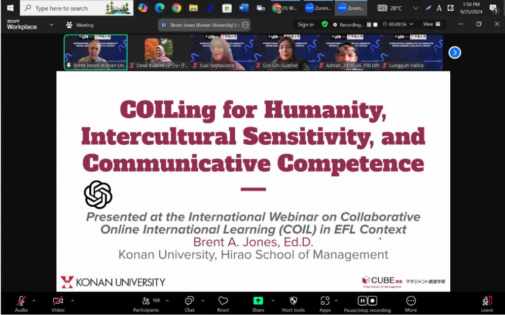Webinar Internasional: Meningkatkan Pemahaman Lintas Budaya melalui COIL dalam Konteks Pembelajaran EFL