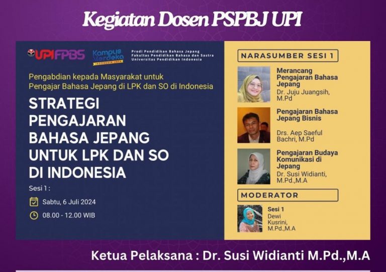 PKM Prodi Pendidikan Bahasa Jepang FPBS UPI 2024 Sesi 1