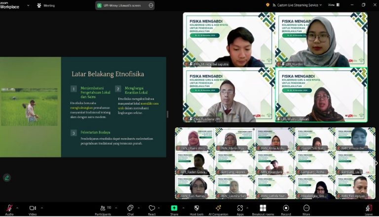 Webinar Fisika Mengabdi : Kolaborasi Ilmu dan Aksi Nyata untuk Pendidikan Berkelanjutan (Seri – 1)