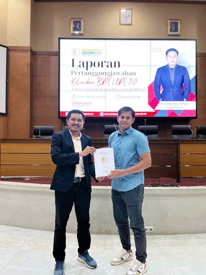 Raih 63,24% Suara, Irfan Oktavianus Terpilih sebagai Lurah BPI UPI 4.0