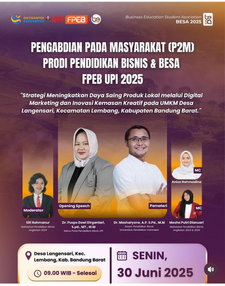 Pakar Prodi Pendidikan Bisnis FPEB UPI Tingkatkan Penguasaan Digital Marketing dan Inovasi Kemasan Kreatif UMKM  Kabupaten Bandung Barat
