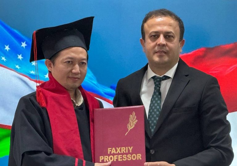 DIEP Uzbekistan Anugerahkan Profesor Kehormatan kepada Guru Besar UPI