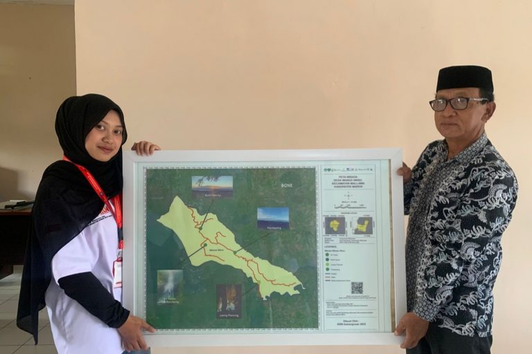 Peta Desa Wisata Wanua Waru Hadir Dari KKN Kebangsaan XIII