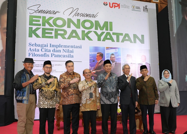 Rektor UPI Buka Seminar Nasional Ekonomi Kerakyatan Sebagai Implementasi Asta Cita dan Nilai Filosofis Pancasila