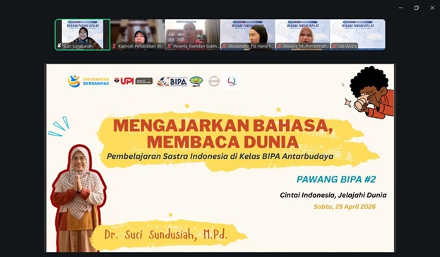 UPI Perkuat Pembelajaran BIPA Antarbudaya melalui Webinar “Pawang BIPA #2”