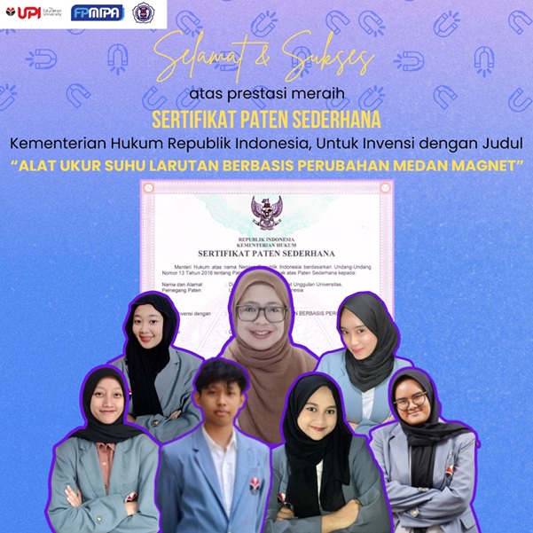 Inovatif, Mahasiswa Fisika UPI Raih Paten Sederhana Lewat Alat Ukur Suhu Berbasis Magnet