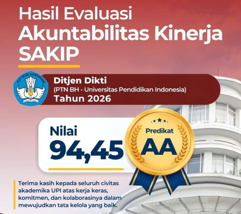 UPI Raih Predikat AA pada Evaluasi SAKIP 2026