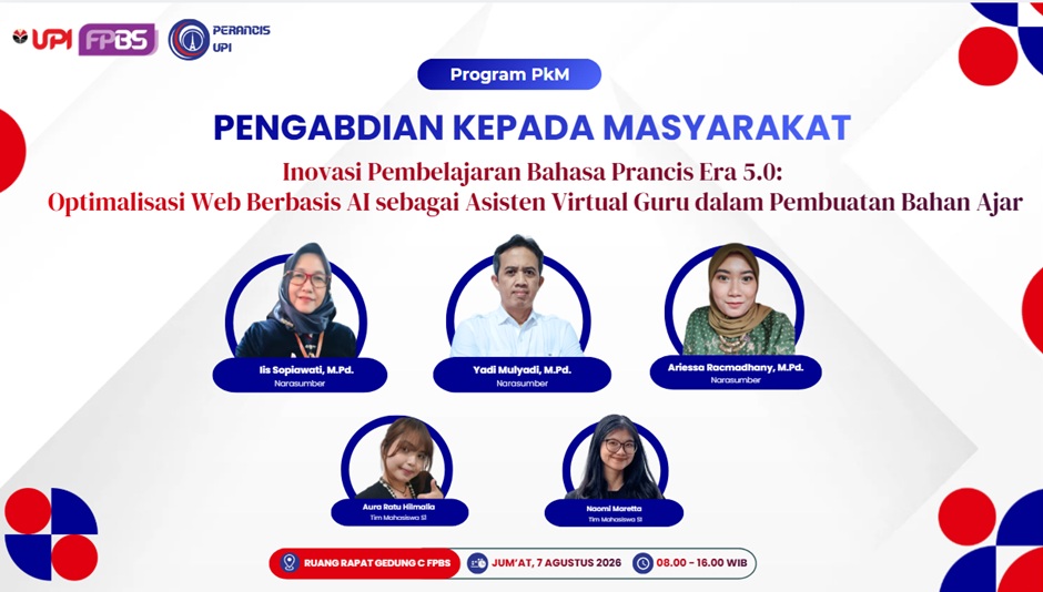 Tim Dosen Pendidikan Bahasa Prancis UPI Latih Guru se-Jawa Barat Susun Bahan Ajar Berbasis AI