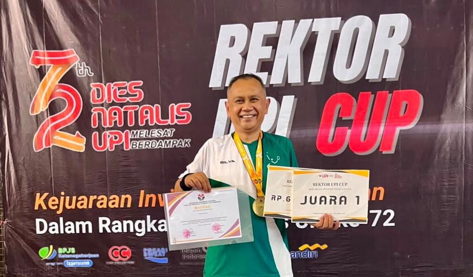 Rektor UPI Cup 2026: Tim UPI A Juara Tenis Beregu Dies Natalis ke-72